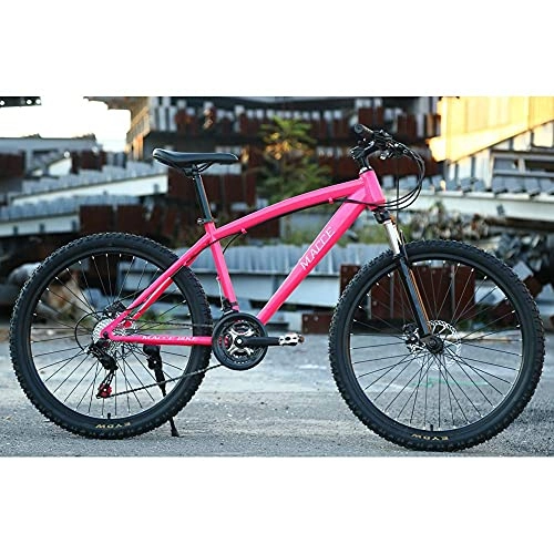 Mountain Bike : N&I 26 inch Bike High Carbon Steel Mountain Bikes Bicycle Front Suspension MTB for Men / Women Front And Rear Mechanical Disc Brakes
