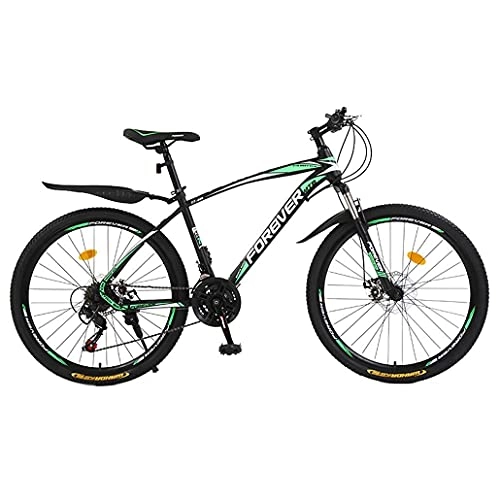 Mountain Bike : N&I Beach Snow Bicycle 24 inch Adult Mountain Bike Double Disc Brake Variable Speed City Road Bicycle Trail High-Carbon Steel Snow Bikes Wo A 24 Speed D 30 Speed