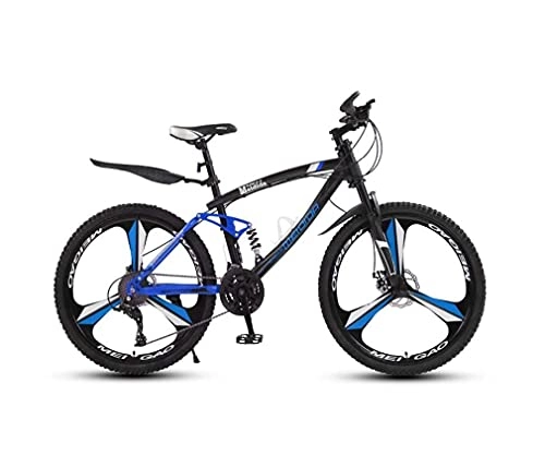 Mountain Bike : N&I Bike Adult Mens 24 inch Mountain Bike Student High-Carbon Steel City Bicycle Double Disc Brake Beach Snow Bikes Magnesium Alloy Integrated Wheels A 21 Speed B 30 Speed