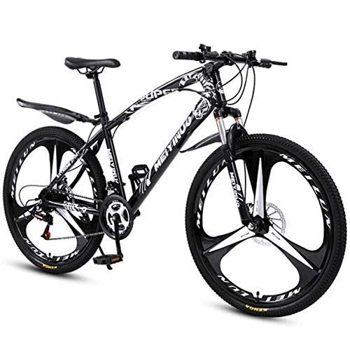 Mountain Bike : N&I Mountain Bike Bicycle for Adult High-Carbon Steel Frame all Terrain Hardtail Mountain Bikes Black 26 inch 27 Speed Black 26 inch 21 Speed