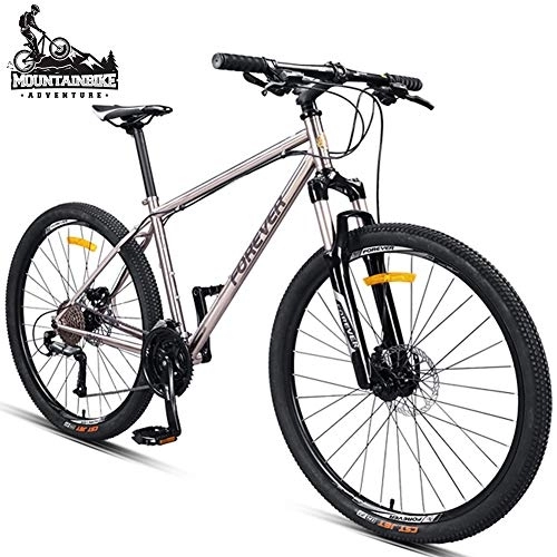 Mountain Bike : NENGGE Adulti Bicicletta Mountain Bike con Sospensioni Anteriori e Freno a Disco Idraulico, Leggero Biciclette da Montagna per Uomo Donna, Acciaio Cromo-Molibdeno, 30 Speed, 27.5 inch