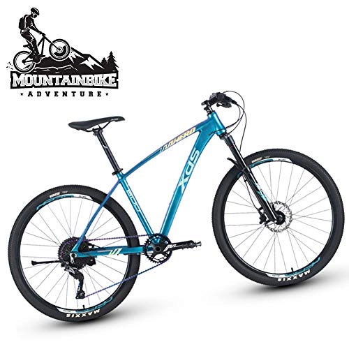 Mountain Bike : NENGGE Adulti Mountain Bike 27.5 Pollici con Sospensioni Anteriori, Leggero 11 velocità Uomo Donna Mountain Biciclette, Freno a Disco Idraulico, Laser Blue Violet