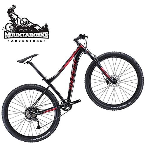 Mountain Bike : NENGGE Adulti Mountain Bike con Freno a Disco Idraulico per Uomo / Donna, Leggero 9 velocità Mountain Biciclette, Sospensioni Anteriori & Telaio Lega di Alluminio, Black l, 27.5 inch