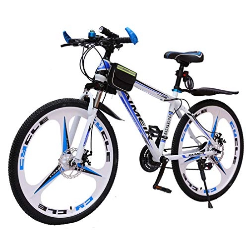 Mountain Bike : Oanzryybz Alta qualità Spostando Mountain Bike Una Ruota della Bicicletta Freni a Disco 21 velocità Adulti Studenti (Color : Blue, Size : 21 Speed)