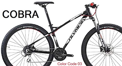 Mountain Bike : OLYMPIA BICI Cobra -29 Cobra Disc ACERA Mix 24 V RST Blaze MLC Gamma 2020 (Nero Bianco (cod.03), 43 CM - M)