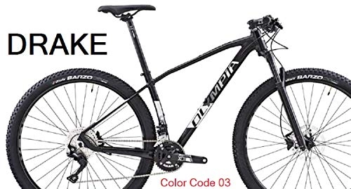 Mountain Bike : OLYMPIA BICI DRAKE-29 SRAM Race SXE Disc 12V Rock Shox 30 Silver Gamma 2020 (Nero Bianco (cod. 03), 52 CM - XL)