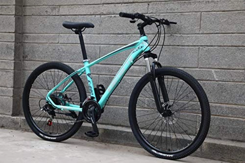 Mountain Bike : Pakopjxnx Aluminum Mountain Bike 24 And 26 inch Mountain Bicycle Student Bicycle Variable Speed ​​Bike, 24 inch Green, 27 Speed