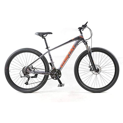 Mountain Bike : Pakopjxnx Speed off Road Bicycle Adult Bicycles Dual Disc Brakes MTB Bike, Gray, 27 Speed