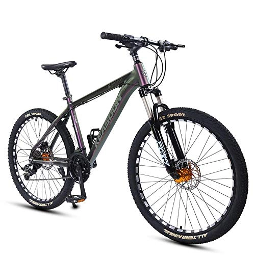 Mountain Bike : peipei Mountain Bike in Lega di Alluminio 27 velocit 26 Pollici-Verde Viola_27 velocit
