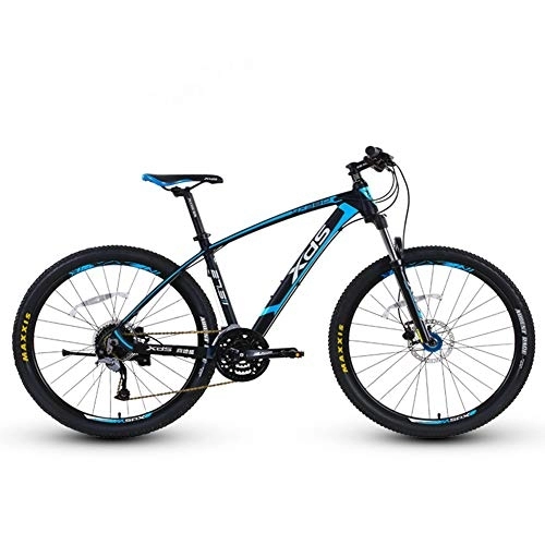 Mountain Bike : QMMD Mountain Bike 27 velocità, Adulti Front Suspension Mountain Bike, 27.5 Pollici Bicicletta Telaio Alluminio, Uomo / Donne Hardtail Bicicletta Mountain Bike, 27.5 inch Blue, 27 Speed