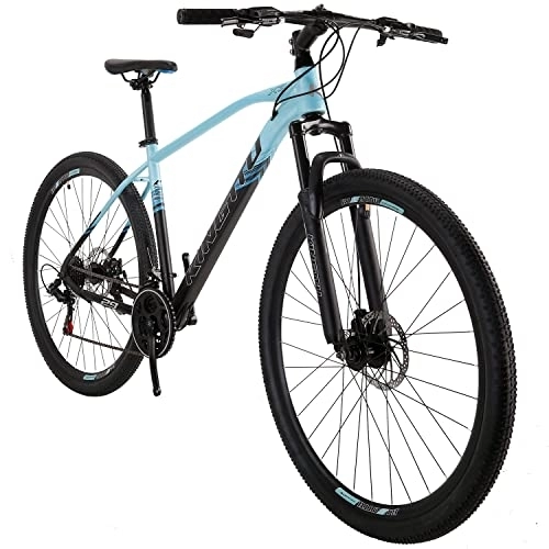 Mountain Bike : QQW Mountain Bike, Telaio per Mountain Bike per Uomini, 21 Velocità, Biciclette da Uomo / Gradient Blue