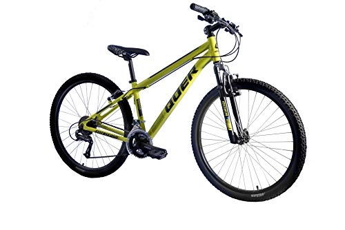 Mountain Bike : Quer Dusk 27, 5 Numero 3 27, 5", Alluminio, 21 velocità, Freno V-Brake, FORCHETTA (Yellow, XS15)