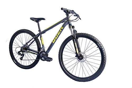 Mountain Bike : Quer LEGENDA 29 Numero 3 29", Alluminio, 21 velocità, Freno A Disco Meccanico, FORCHETTA di Blocco (Antracita-Amarillo, S17)