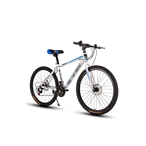 Mountain Bike : QYTEC ZXC - Bicicletta da uomo per mountain bike con cambio di velocità, doppio shock, corse di campagna, per studenti adulti (colore: blu, taglia: XL)