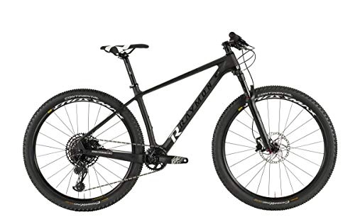 Mountain Bike : RAYMON Sevenray 2019 - Bicicletta Mountain Bike da 27, 5", in Carbonio, Colore: Nero / Bianco, 46cm