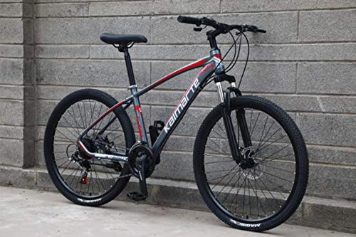 Mountain Bike : RUPO Mountain Bike in Alluminio 24 e 26 Pollici Bicicletta da Montagna Bicicletta a velocità variabile Bici da Montagna con Freno a Doppio Disco, 24 Pollici Grigio, 27 velocità