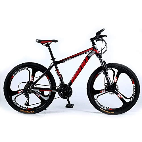 Mountain Bike : SIER Bicicleta de montaña para adultos 26 pulgadas 30 velocidades Una rueda todoterreno amortiguador de Hombres y Mujeres biclicleta Bicicleta, Red