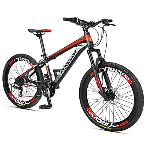 Mountain Bike : Sports Outdoors Commuter City Road Bike bicycle Mountain  Kids Mountain Bikes 24 Speed Dual Disc Brake Mountain Bicycle High-Carbon Steel Frame Boys Girls Hardtail Mountain  Red 24 Inches Green 22