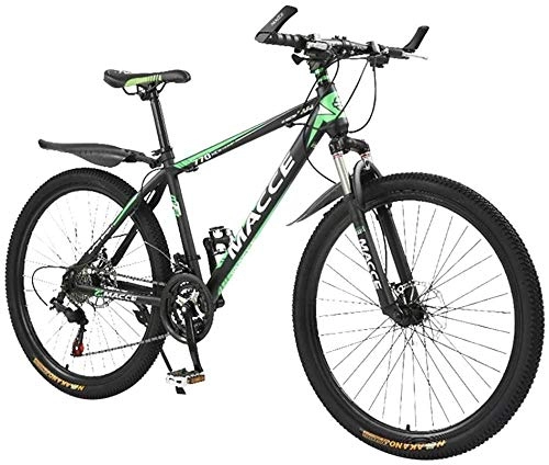 Mountain Bike : SZZ0306 - Bicicletta pieghevole da 26", in acciaio al carbonio, 24 marce, con sospensioni complete per mountain bike, mountain bike, per ragazzi, colore verde
