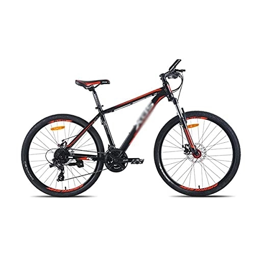 Mountain Bike : Telaio per mountain bike a 24 velocità con doppia sospensione per adulti, telaio in lega di alluminio, ruota da 26 pollici / nero rosso (Black Red)