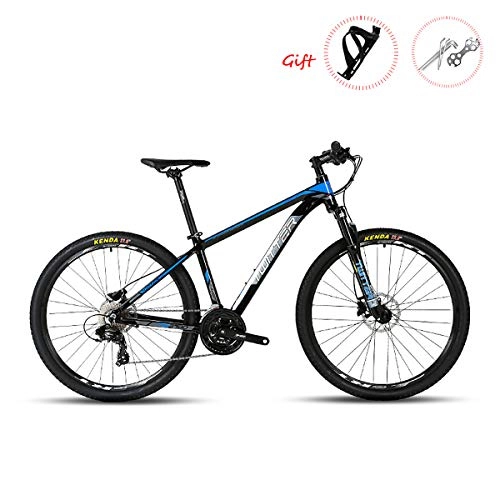 Mountain Bike : TTW Mountain Bike Shimano M310-24 velocità Freno a Disco Idraulico off-Road Bike 26" / 27.5" Adulti in Lega di Alluminio Biciclette con sospensioni Forcella e Ammortizzatore, Blu, 27.5" * 17"