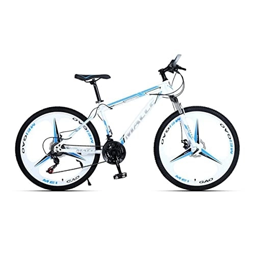 Mountain Bike : VIIPOO Mountain Bike Uomo 24 / 27 Pollici, Telaio in Alluminio Leggero, Freni Disco con Sospensione Anteriore Biciclette per Bici Uomo Mountain per Adulti, White-26‘’ / 21 Speed