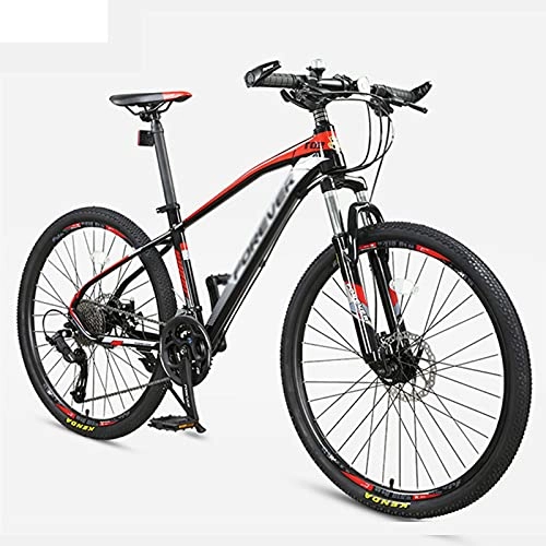 Mountain Bike : WANYE Mountain-Biciclette, HD, Mountain Bike da Uomo, velocità 27 / 30, Ruote da 27, 5 Pollici, Bici da Esterno per Uomo Donna red-27speed