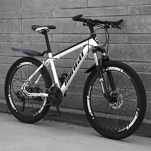 Mountain Bike : WJSW Bicicletta da Strada per Città a velocità variabile da 26 Pollici per Mountain Bike per Uomo e Donna (Colore: Bianco, Dimensioni: 21 velocità)