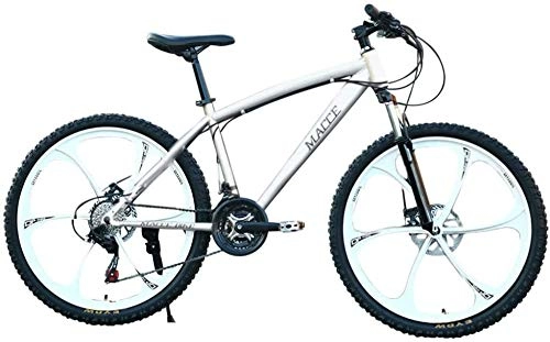 Mountain Bike : WSJYP Bicicletta da Strada da 26 Pollici MTB, Mountain Bike in Acciaio al Carbonio, Sospensione Completa per Bicicletta a 21 velocità