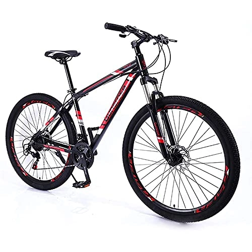 Mountain Bike : WXXMZY Mountain Bike A 21 velocità da 29 Pollici con Telaio in Alluminio da Mountain Bike, Riducendo Il Tempo di Scuola E Lavoro (Color : Red)