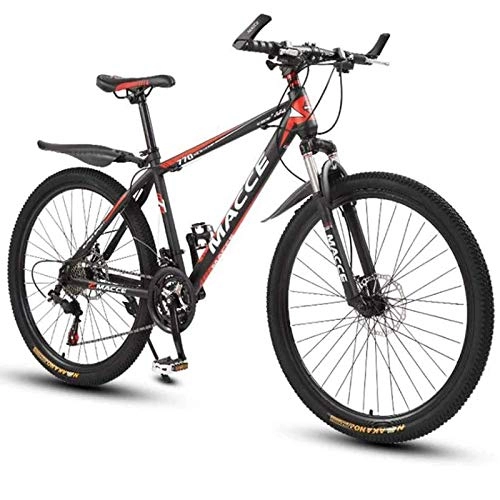 Mountain Bike : WXXMZY Mountain Bike, Mountain Bike da 26 Pollici per Adulti da Uomo E da Donna, Telaio in Acciaio al Carbonio Leggero (Color : Red, Size : 21 Speed)