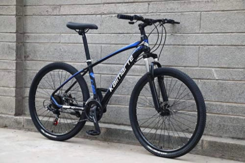 Mountain Bike : WYN Alluminio Mountain Bike   Bicicletta da Montagna Bicicletta da Studente Bicicletta a velocità variabile Doppio Freno a Disco Mountain Bike, 24 Pollici Nero Blu, 27 velocità