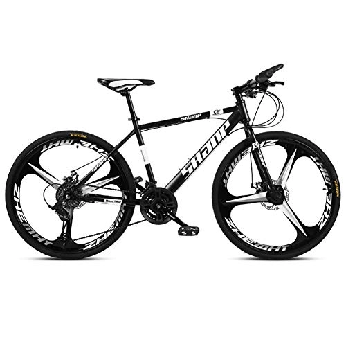Mountain Bike : XBSLJ Mountain Bike, Bici da Città Bicicletta da Montagna per Adulti, 24 / 26 in Mountain Bike in Acciaio al Carbonio 21 / 24 / 27 Freni a Doppio Disco MTB