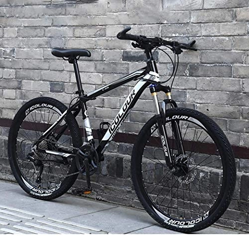 Mountain Bike : XBSLJ Mountain Bike, Bici da Città Mountain Bike da 24"a 24 velocità per Adulto, Telaio a Sospensione Completa in Alluminio Leggero, Forcella Ammortizzata, Freno a Disco