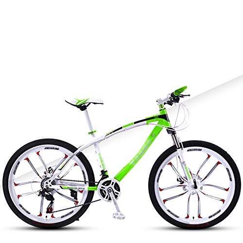 Mountain Bike : XGYUII Mountain Bike Fuoristrada Portatile Unisex 24 Bicicletta Sportiva A velocità Variabile Assorbimento degli Urti Leggero Telaio in Acciaio Ad Alto Tenore di Carbonio Ruota da 26 Pollici