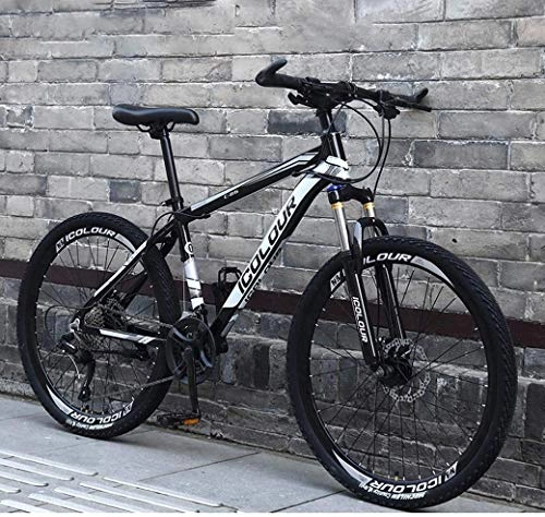 Mountain Bike : XHJZ 26" Mountain Bike per Adulti, Alluminio Leggero Sospensione Totale Frame, Forcella della Sospensione, Freno a Disco Hardtail Mountain Bike, A, 24 Speed