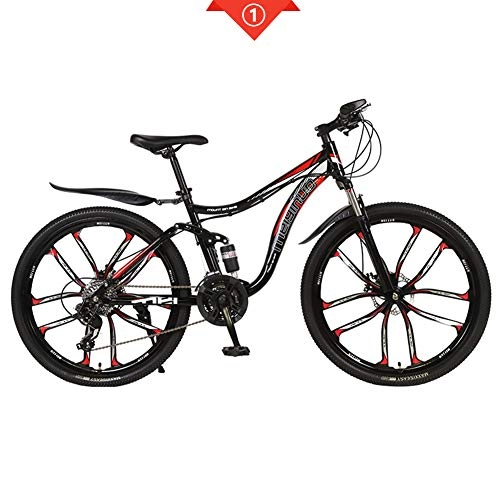 Mountain Bike : XNEQ 26-inch 21 / 24 / 27-velocit per Adulti-Shock Absorbing Mountain Bike, 10-Cutter Ruote Student Biciclette, 1, 27