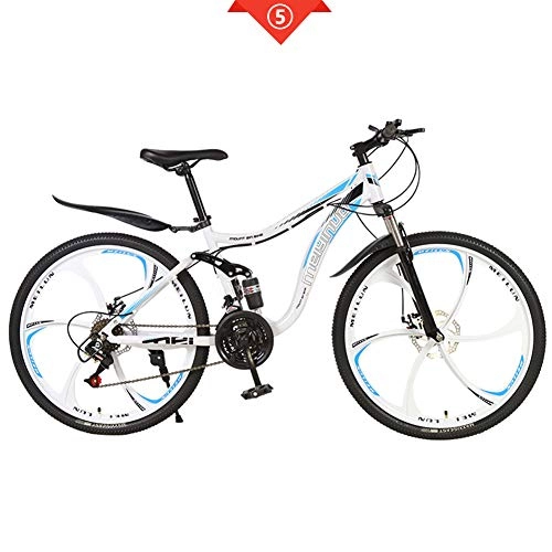 Mountain Bike : XNEQ 26-inch Adulti Ammortizzante Mountain Bike, 6-Cutter Ruote Student Biciclette, 21 / 24 / 27-Velocità, 5, 21