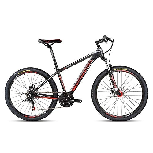 Mountain Bike : XXY 21 Freni a Disco Doppio di velocit della Bici di Montagna MTB Bike Student Bicicletta 26 Pollici (Color : Black Red, Size : 26x17 inch)