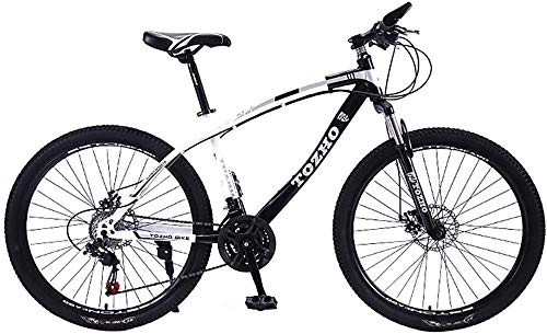 Mountain Bike : XYSQWZ Bici da Montagna 26 Pollici Bicicletta Hardtail in Acciaio Ad Alto Tenore di Carbonio con Sedile Regolabile A Sospensione Anteriore 21 velocità