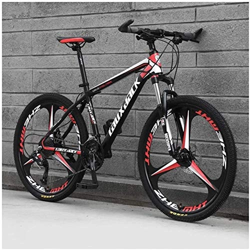 Mountain Bike : YANQ 26" Sospensione Anteriore Folding Mountain Bike 30 velocità Uomini Bicicletta O Telaio con Freni A Doppio Olio delle Donne Alto Tenore di Carbonio-Acciaio MTB, Rosso