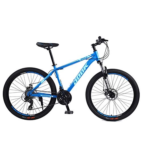Mountain Bike : YeeWrr Biciclette elettriche per Adulti a 24 velocit per Regolare Le Mountain Bike, ridurre la Pressione di Guida, ridurre Le emissioni di Carbonio e Proteggere l'ambiente-Blu_24inches