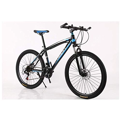 Mountain Bike : YISUNF. Outdoor Sport Mountain Bikes Biciclette 2130 Costi Shimano HighCarbon Telaio in Acciaio a Doppio Freno a Disco (Color : Blue, Size : 24 Speed)