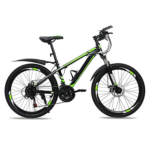 Mountain Bike : Yunyisujiao Mountain Bike, 24 pollici 21 velocità bicicletta a sospensione completa ingranaggi freni a doppio disco mountain bike, bicicletta portatile adulto per uomini e donne (colore : verde)