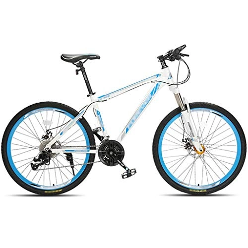 Mountain Bike : YXFYXF Dual Sospension Mountain Bike, Bici da Strada a velocità variabile, Doppia Assorbimento degli Urti Fuoristrada, 24 velocità, 24 / 26 (Color : Blue, Size : 26 Inches)