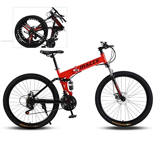 Mountain Bike : YXYBABA - Bicicletta a doppio disco a 24 velocità, 24 pollici, mountain bike da strada per adulti, maschio e femmina, in acciaio ad alto tenore di carbonio, 24 speed spoke wheel