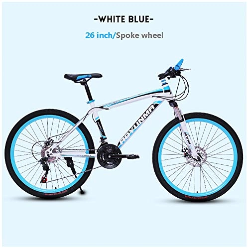 Mountain Bike : YXYLD Mountain Bike, Freno a Doppio Disco da 26 Pollici, MTB per Adulti, Bcicletta da Montagna con Sedile Regolabile, Bicicletta 21 / 24 / 27 / 30 velocità Variabile Coda Dura