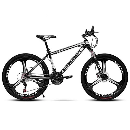 Mountain Bike : ZGGLORY Mountain Bike con Telaio in Alluminio Bicicletta, 3 Ruote a Raggi Freni a Disco Bicicletta / Fuoristrada (26 '', 21 velocità variabile)-D
