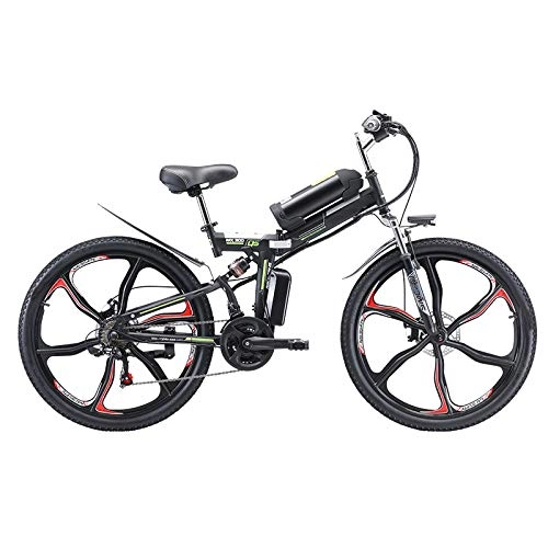 Bicicleta de montaña eléctrica plegables : 48V 8AH / 13AH / 20AH 350W Bicicleta Plegable Eléctrica Bicicleta De Ciudad De Suspensión Completa, Material De Acero con Alto Contenido De Carbono, 26 Pulgadas Batería De Litio Extraíble, 8AH