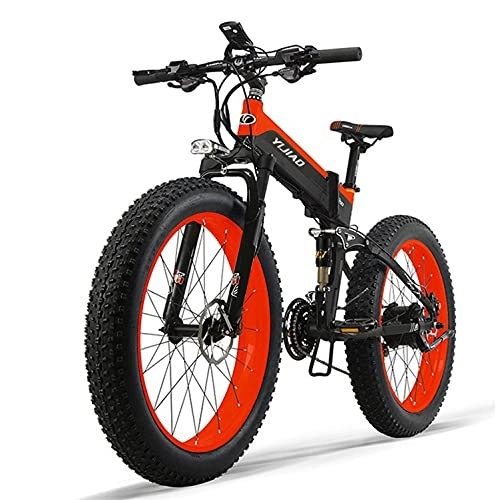 Bicicleta de montaña eléctrica plegables : Bicicleta de montaña eléctrica 27.5 "E-MTB Bicicleta 250 W con batería de iones de litio extraíble 36 V 12.5 A para hombres adultos,